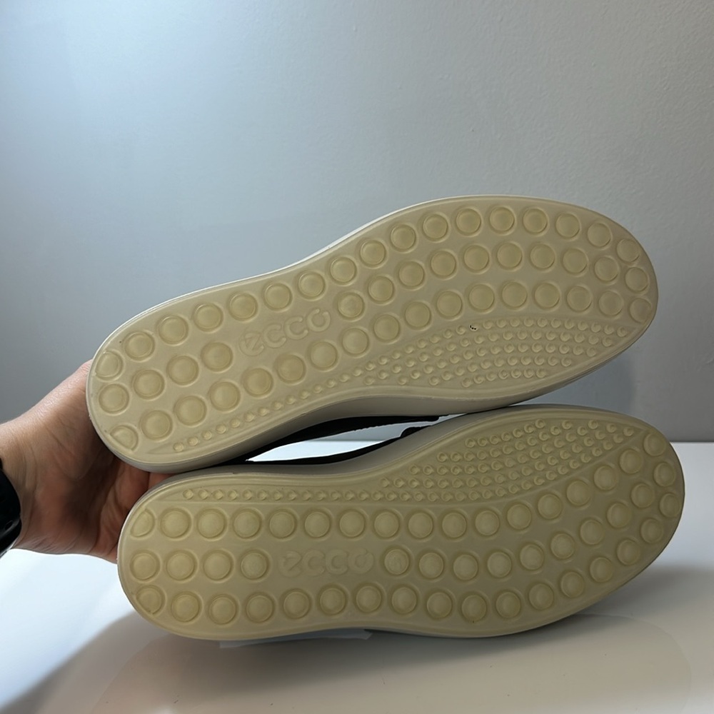 Ecco Soft 7 Woven Brown Leather Slip On Sneaker Shoes Size 42(8-8.5) - Picture 9 of 15